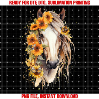 Sunflower Horse Portrait CowGirl Equestrian Horseback Riding T-shirt