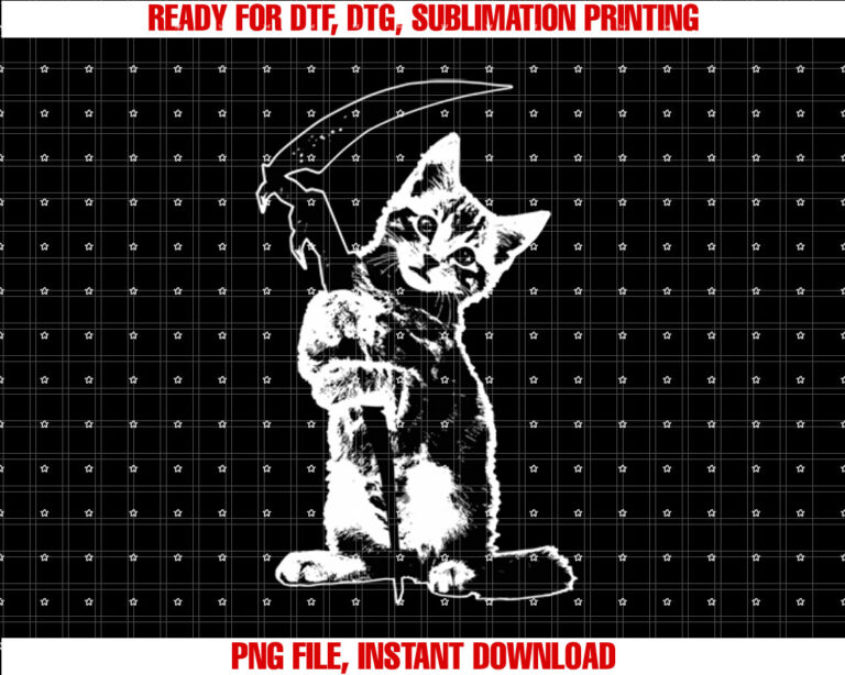 Super Cute Grim Reaper Cat Death Cat Funny Grim Reaper T-shirt