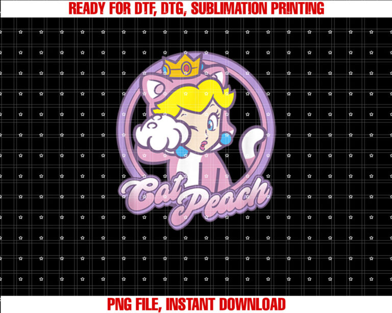 Super Mario 3D World Bowsers Fury Peach Cat Princess Paw T-shirt