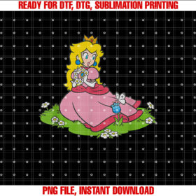 Super Mario Bros Princess Peach Butterfly Portrait T-shirt