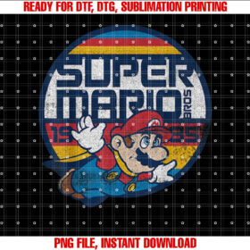 Super Mario Classic Retro Flying 1985 Graphic T-shirt