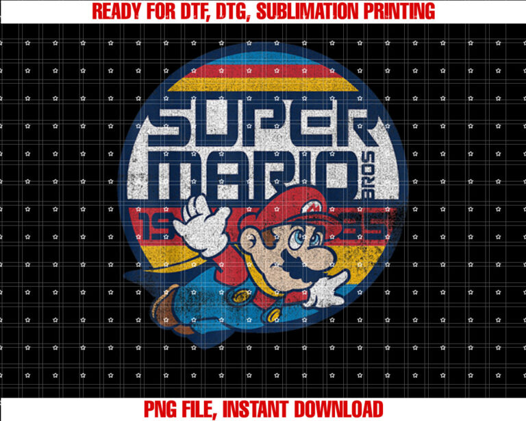 Super Mario Classic Retro Flying 1985 Graphic T-shirt