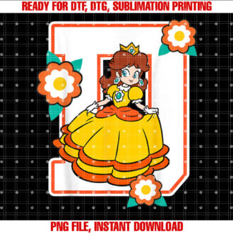 Super Mario Daisy Flowers Graphic T-shirt