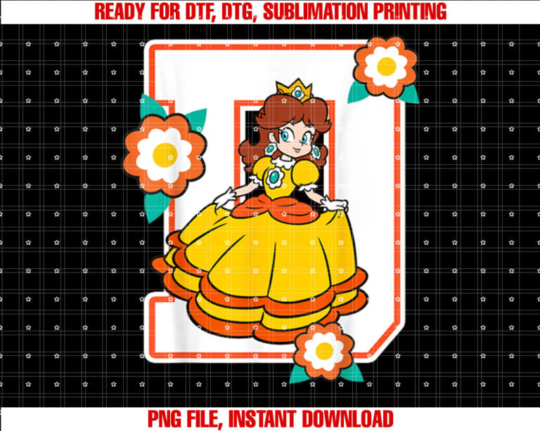 Super Mario Daisy Flowers Graphic T-shirt