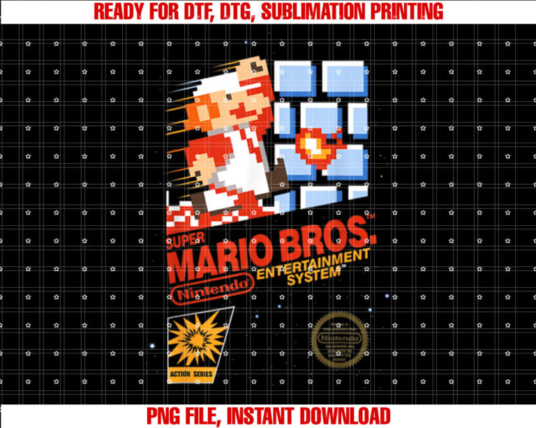 Super Mario Dashin Action Graphic Classic T-shirt
