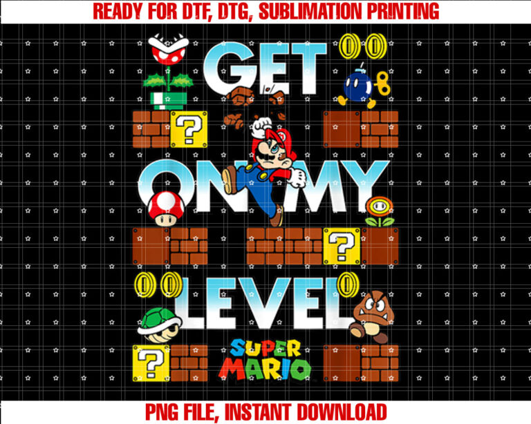 Super Mario Get On My Level Game Play T-shirt