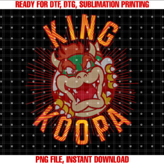 Super Mario King Koopa Bowser Vintage Nintendo Portrait T-shirt