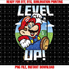 Super Mario Level Up Bowser Flag Portrait Graphic T-shirt