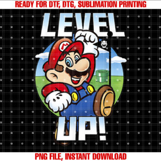 Super Mario Level Up Bowser Flag Portrait Graphic T-shirt