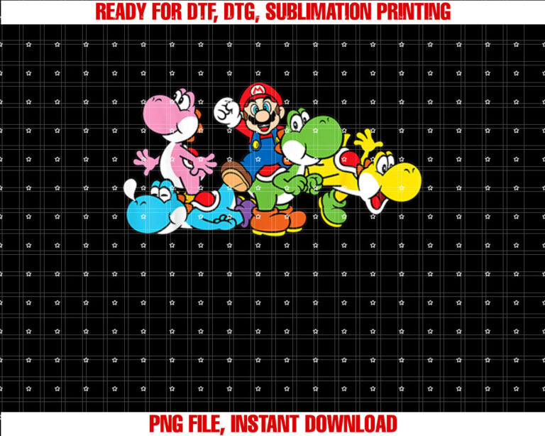 Super Mario Yoshi Ride Group Mashup T-shirt