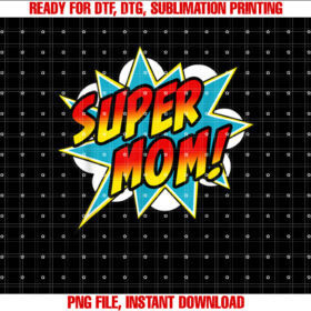 Super Mom Comic Book Superhero Mothers Day T-shirt