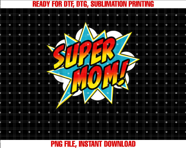 Super Mom Comic Book Superhero Mothers Day T-shirt