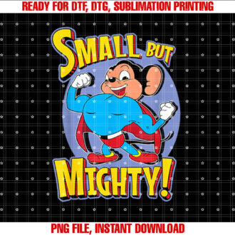 Superhero Mouse Cartoon in Cape But Mighty Super Hero T-shirt