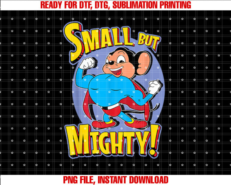 Superhero Mouse Cartoon in Cape But Mighty Super Hero T-shirt