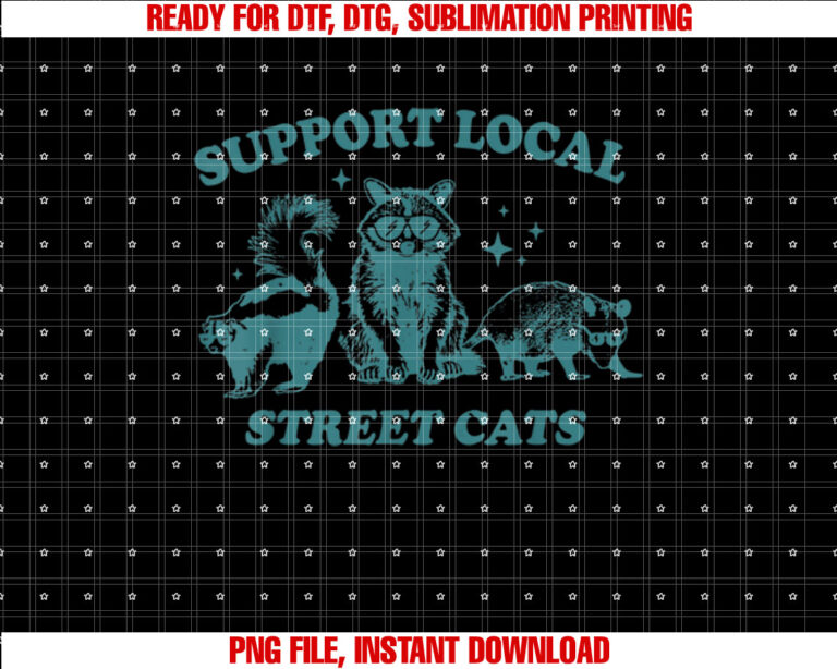 SupportLocalStreetCat Funny Vintage Raccoon Opossum Skunk T-shirt