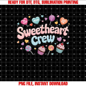 Sweetheart Crew Pastel Candy and Cupcake Theme T-shirt