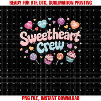 Sweetheart Crew Pastel Candy and Cupcake Theme T-shirt