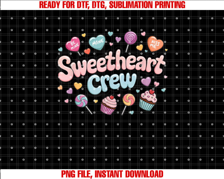Sweetheart Crew Pastel Candy and Cupcake Theme T-shirt