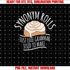 Synonym Rolls Funny English Grammar Pun Gift T-shirt