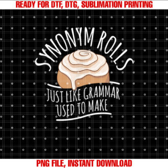 Synonym Rolls Funny English Grammar Pun Gift T-shirt