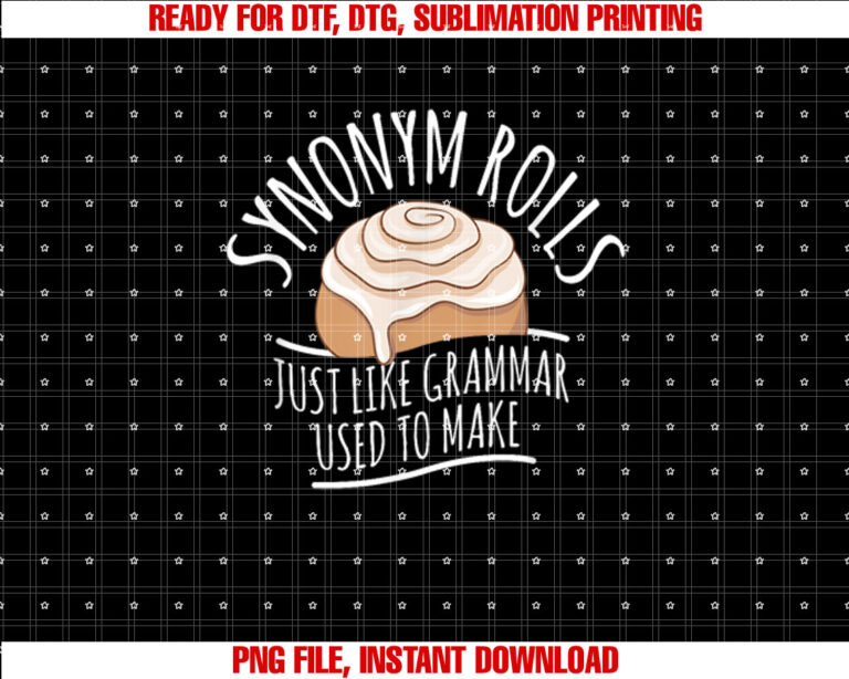 Synonym Rolls Funny English Grammar Pun Gift T-shirt