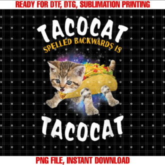 Tacocat Spelled Backward Is Tacocat Cat And Taco Lover T-shirt