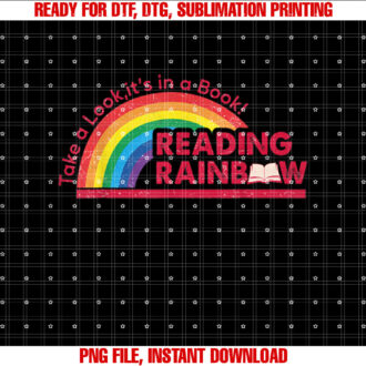 Take A Look its In A Book Reading Book Vintage Rainbow T-shirt