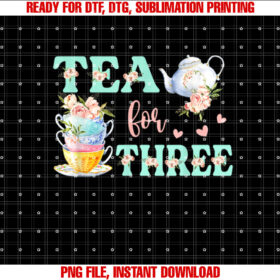 Tea for Three 3rd Birthday Outfit Girl Tea Party Bday Theme T-shirt