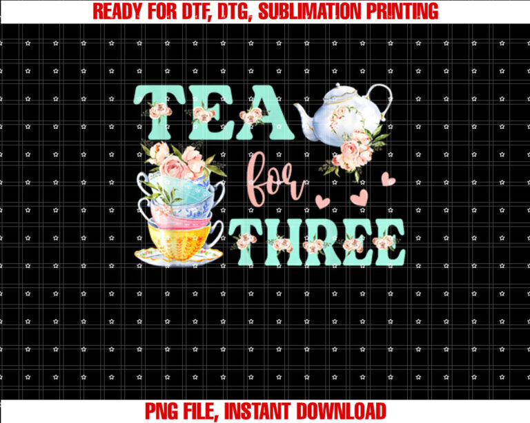 Tea For Three 3rd Birthday Outfit Girl Tea Party Bday Theme T-shirt