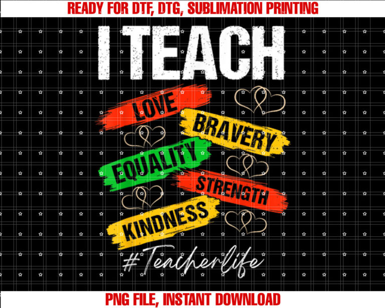 Teach Love Equality Strength Kindness History Teacher T-shirt