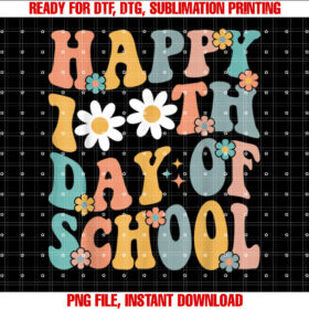 Teacher Kids Retro Groovy 100 Days Happy 100th Day of School T-shirt