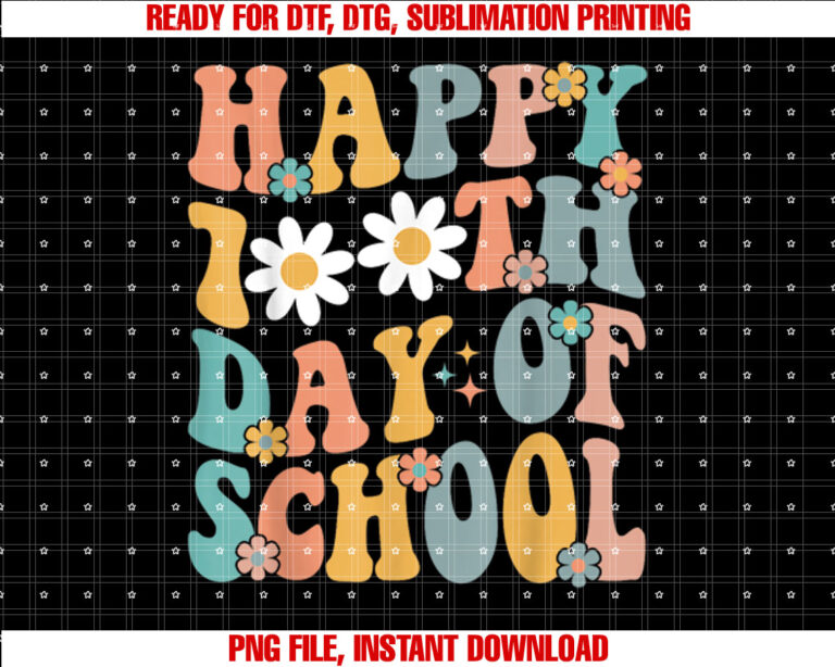 Teacher Kids Retro Groovy 100 Days Happy 100th Day Of School T-shirt