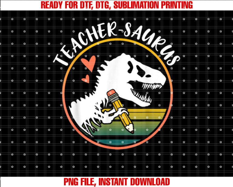 Teachersaurus Funny Dinosaur Teacher design TRex design T-shirt