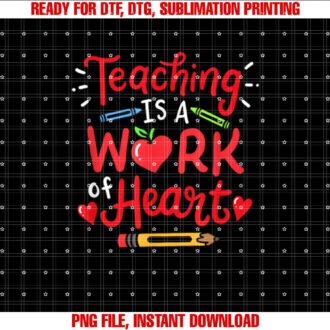 Teaching Is A Work Of Heart Valentines Day Teacher Costume T-shirt