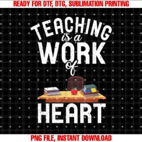 Teaching is a Work of Heart Student School Holiday Teacher T-shirt