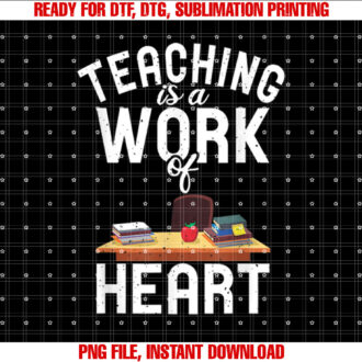 Teaching is a Work of Heart Student School Holiday Teacher T-shirt