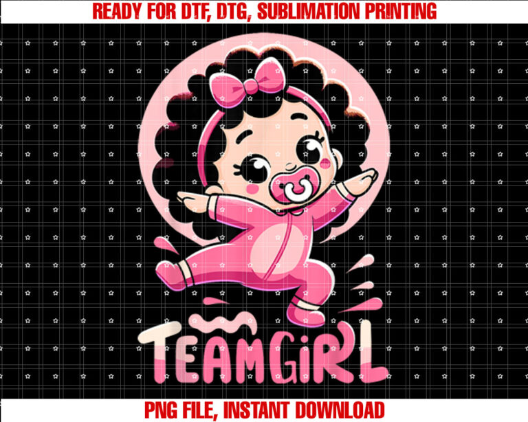 Team Girl Baby Gender Reveal Party Announcement T-shirt