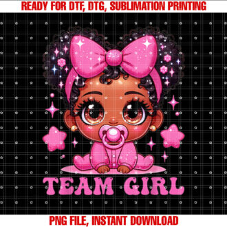 Team Girl Gender Reveal Baby Announcement Party T-shirt