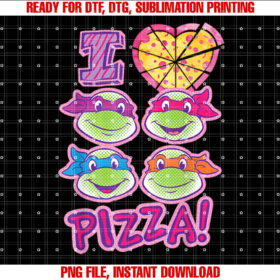 nage Mutant Ninja Turtles I Love Pizza T-shirt