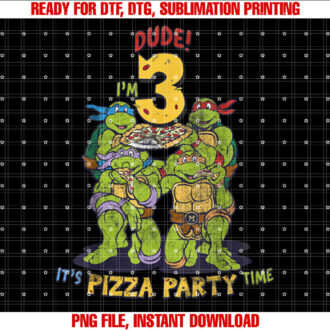 Teenage Mutant Ninja Turtles Im 3 Dude Pizza Birthday Party T-shirt