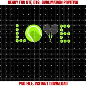 Tennis Graphic Green Player Racket Pattern Love Ball T-shirt
