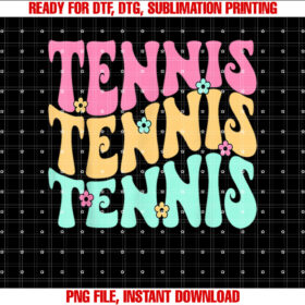Tennis Retro for Girls Women n Kids Game Match Practice T-shirt
