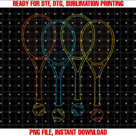 Tennis T Women Men Kids Rackets Balls Cool Tennis T-shirt
