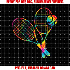 Tennis Tie Dye Rainbow Kids Boys nage Men Girls Cool T-shirt