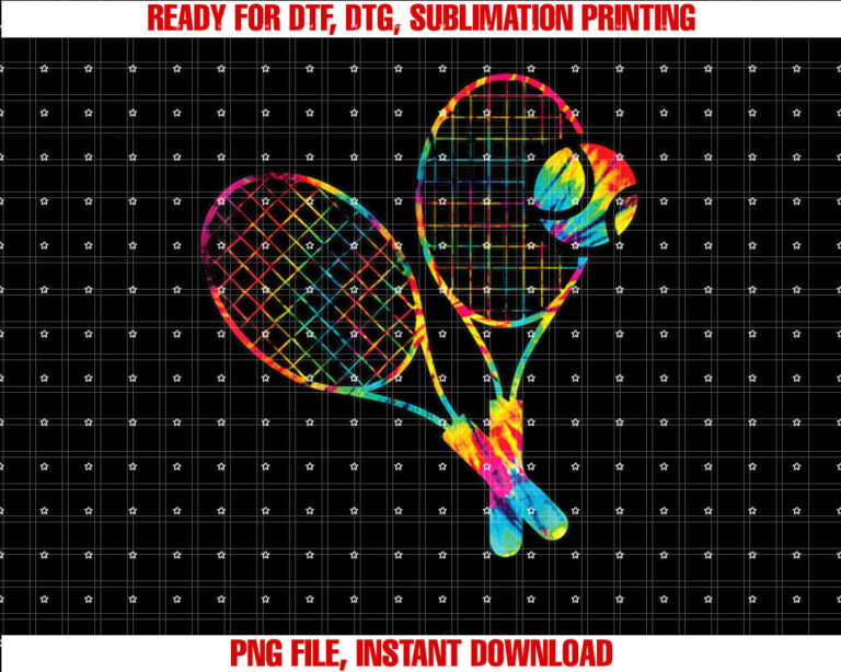 Tennis Tie Dye Rainbow Kids Boys Teenage Men Girls Cool T-shirt