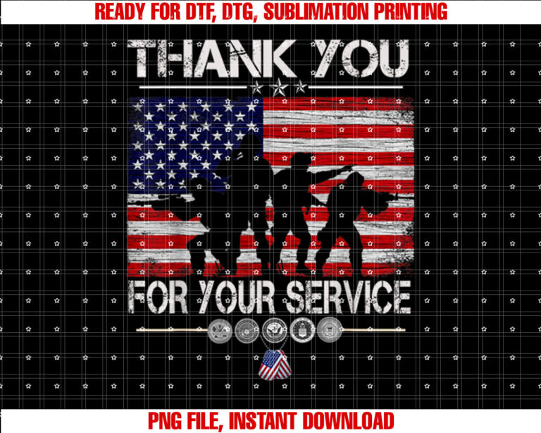 Thank You For Your Service Patriotic Veterans Day T-shirt