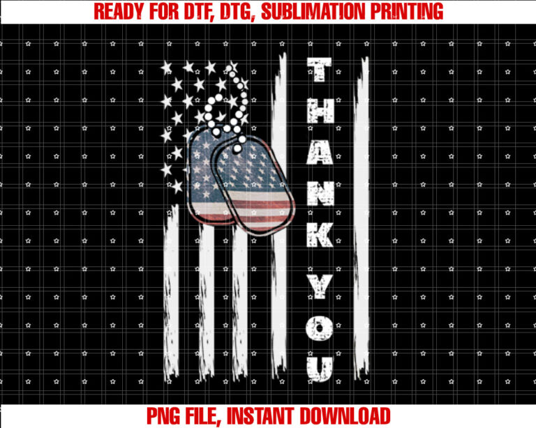 Thank You USA Flag for Veterans Day T-shirt