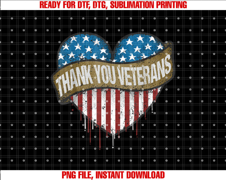 Thank You Veterans Day American Flag Heart Military Army T-shirt