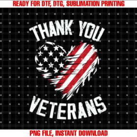 Thank You Veterans Patriotic American Flag Veterans Day T-shirt