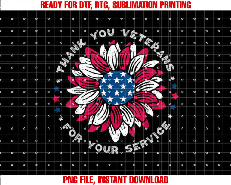 Thank You Veterans Sunflower Military Veterans Day Tribute T-shirt
